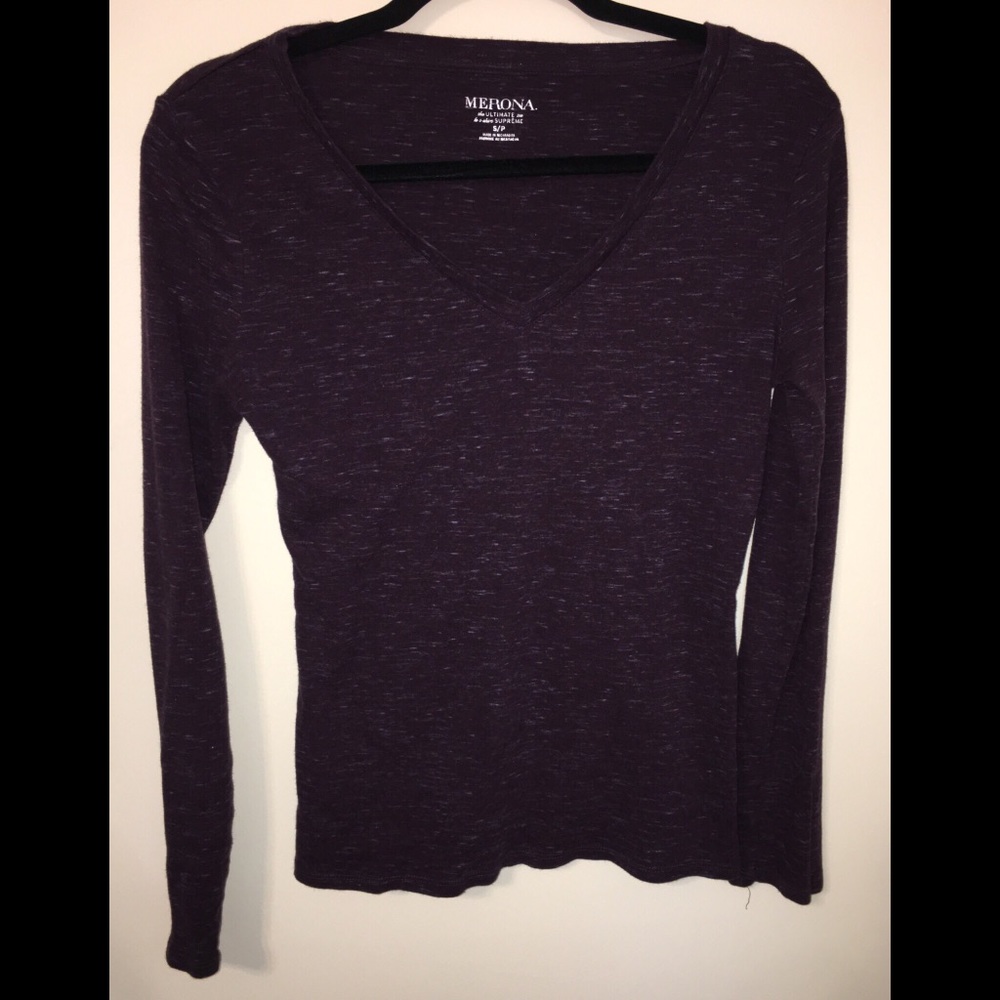 purple long sleeve shirt
